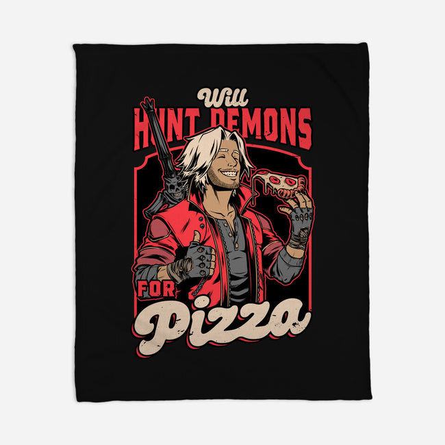 Devil Hunter Game Pizza-None-Fleece-Blanket-Studio Mootant