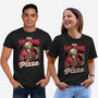 Devil Hunter Game Pizza-Unisex-Basic-Tee-Studio Mootant