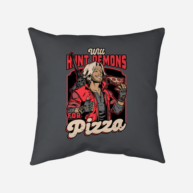 Devil Hunter Game Pizza-None-Removable Cover w Insert-Throw Pillow-Studio Mootant