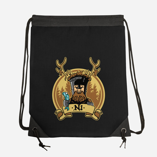 Ni Knight-None-Drawstring-Bag-demonigote