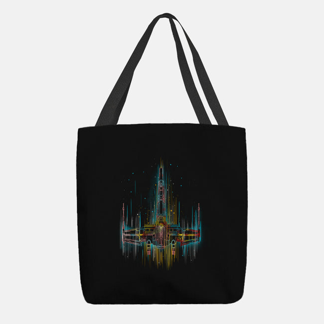 Neon X-Wing-None-Basic Tote-Bag-kharmazero