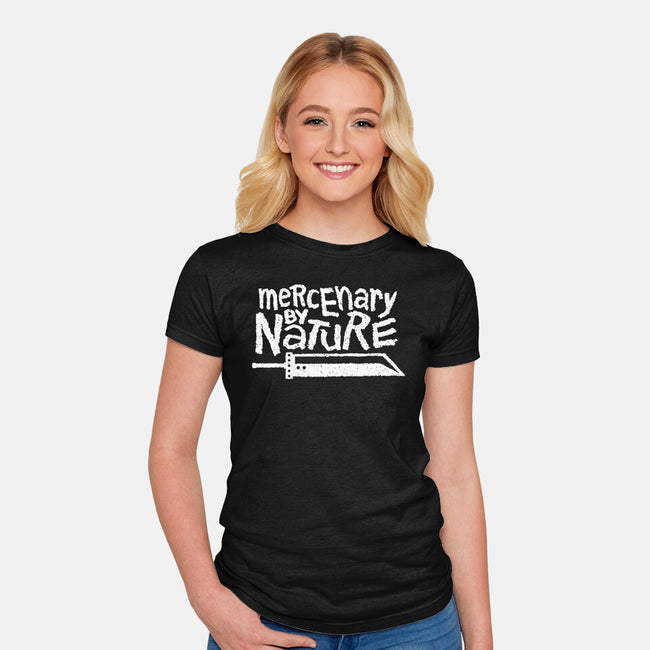 Mercenary By Nature-Womens-Fitted-Tee-demonigote