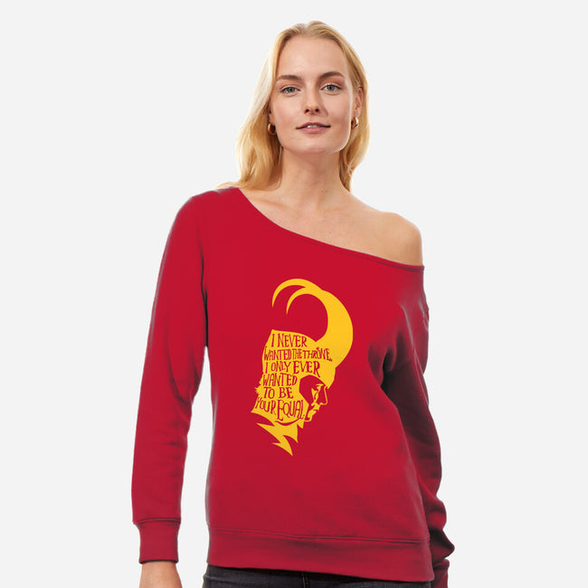 Your Equal-Womens-Off Shoulder-Sweatshirt-demonigote