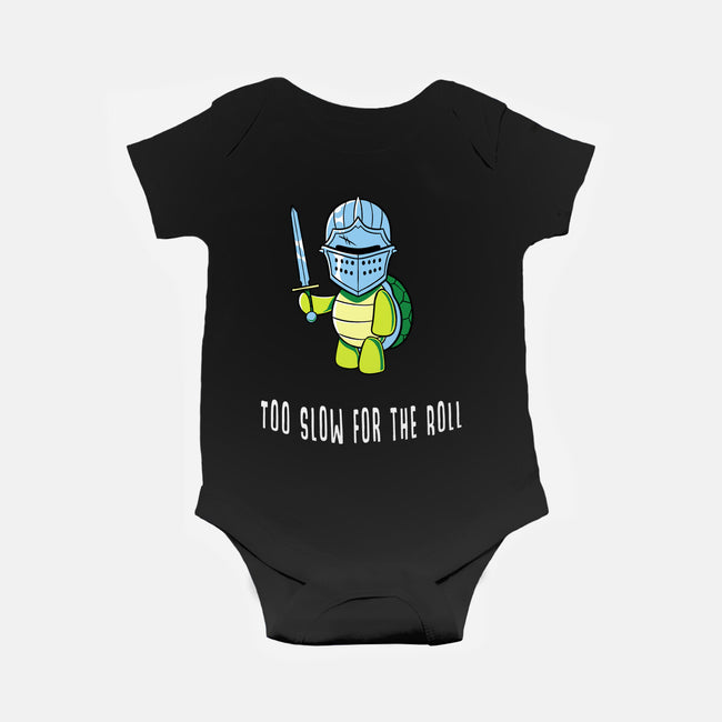 Too Slow For The Roll-Baby-Basic-Onesie-FunkVampire