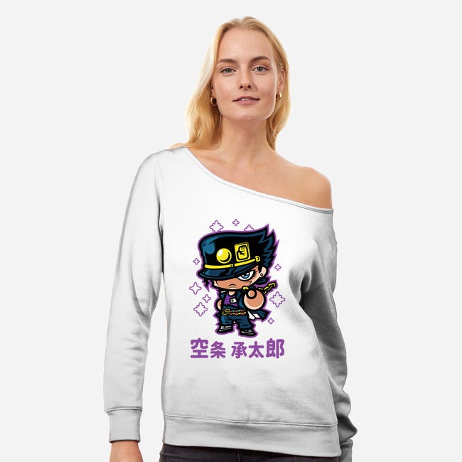 ChibiJo-Womens-Off Shoulder-Sweatshirt-demonigote