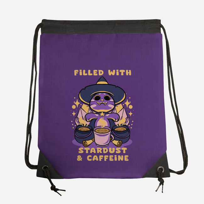 Filled With Stardust And Caffeine-None-Drawstring-Bag-FunkVampire