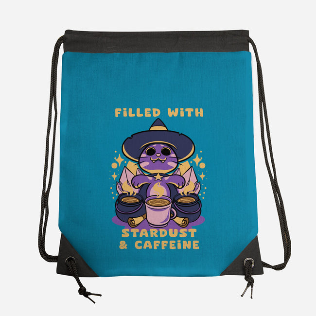 Filled With Stardust And Caffeine-None-Drawstring-Bag-FunkVampire