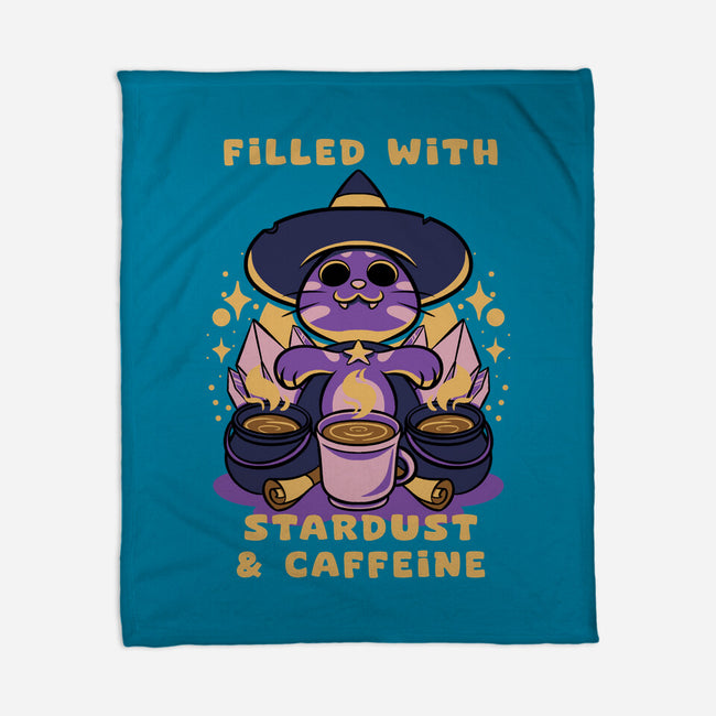 Filled With Stardust And Caffeine-None-Fleece-Blanket-FunkVampire