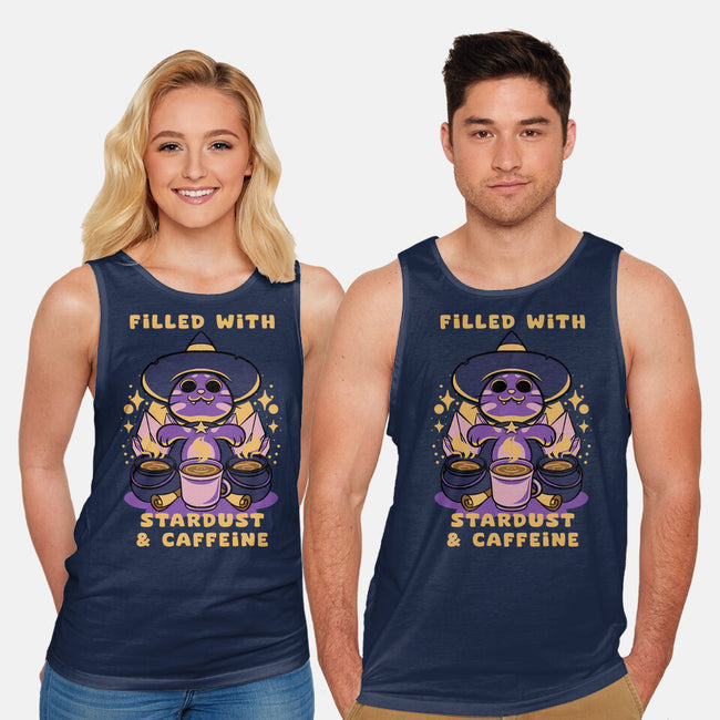 Filled With Stardust And Caffeine-Unisex-Basic-Tank-FunkVampire