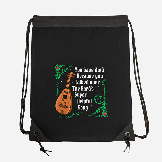 Talking Over The Bard-None-Drawstring-Bag-Aarons Art Room