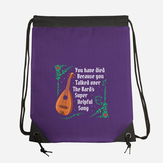 Talking Over The Bard-None-Drawstring-Bag-Aarons Art Room