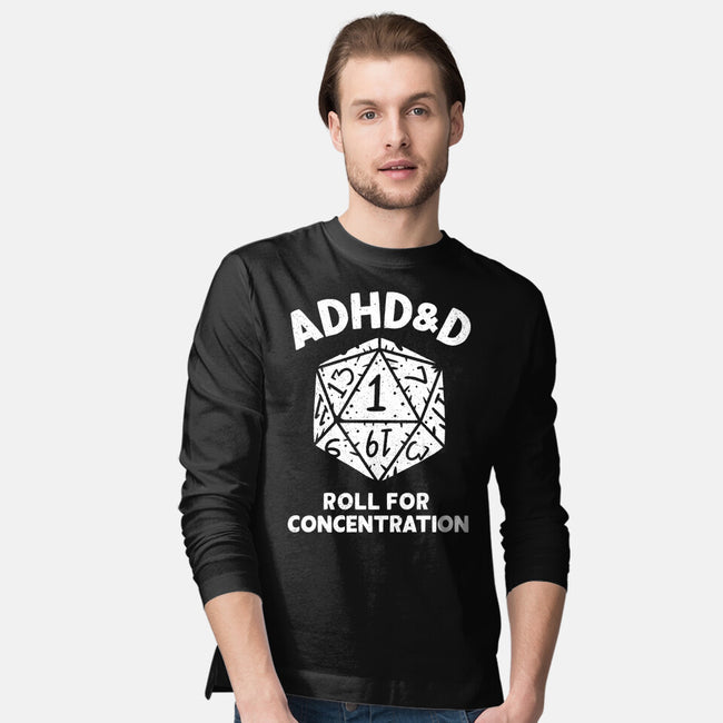 Roll For Concentration-Mens-Long Sleeved-Tee-Aarons Art Room