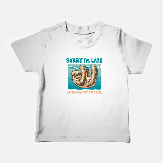 Not So Sorry Sloth-Baby-Basic-Tee-momma_gorilla