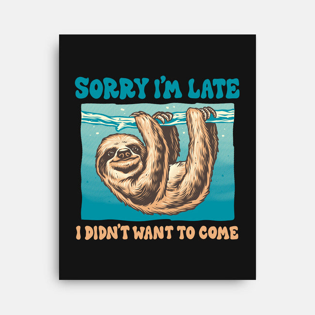 Not So Sorry Sloth-None-Stretched-Canvas-momma_gorilla