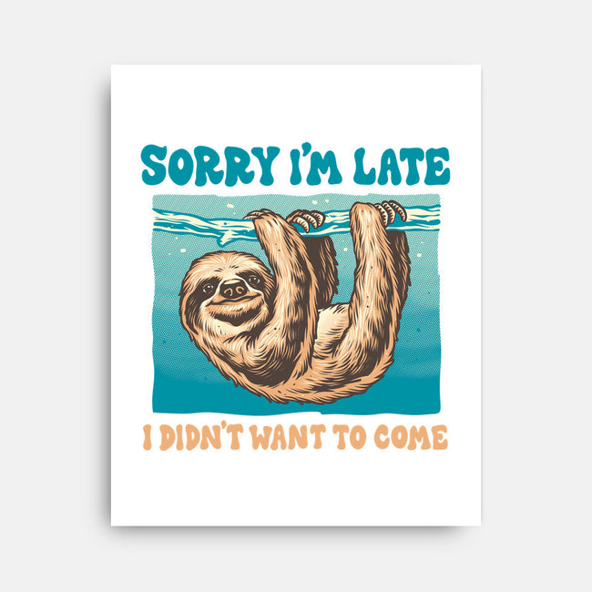 Not So Sorry Sloth-None-Stretched-Canvas-momma_gorilla