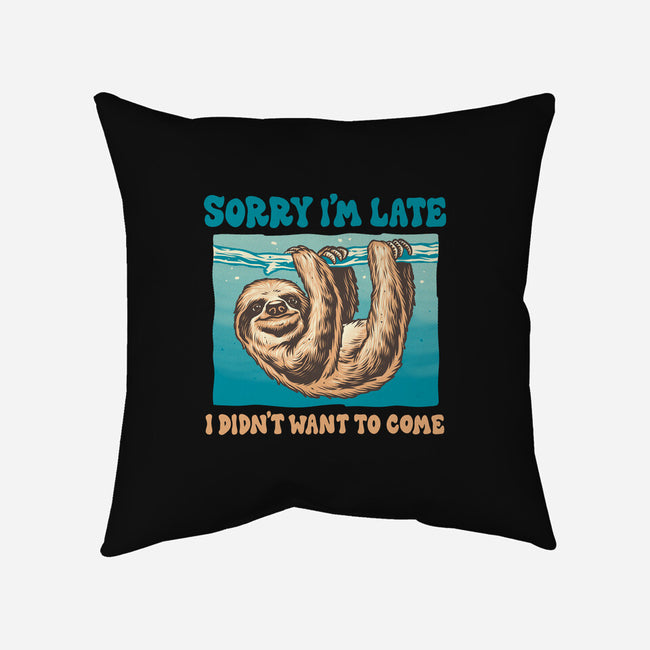 Not So Sorry Sloth-None-Removable Cover w Insert-Throw Pillow-momma_gorilla