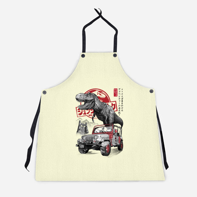 Jurassic Sumi-e-Unisex-Kitchen-Apron-DrMonekers