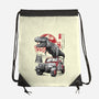 Jurassic Sumi-e-None-Drawstring-Bag-DrMonekers