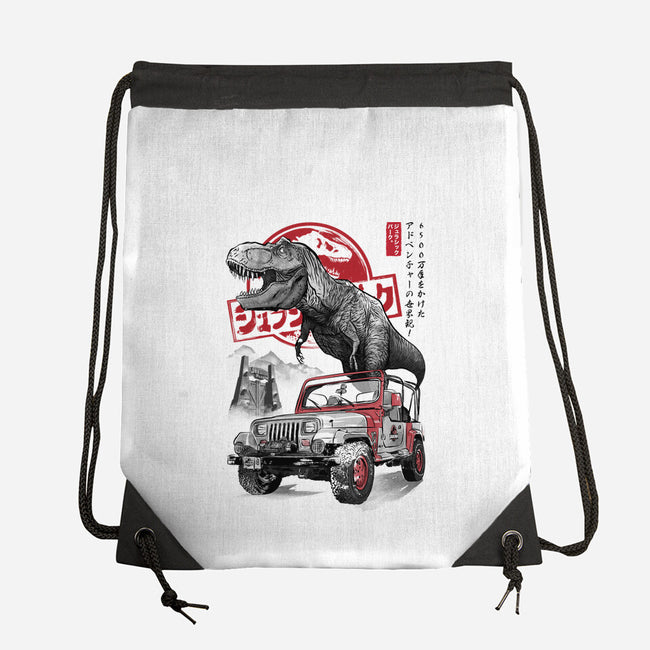 Jurassic Sumi-e-None-Drawstring-Bag-DrMonekers