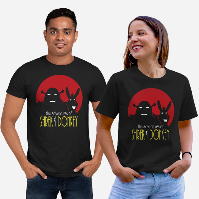 Adventures Of Shrek And Donkey-Unisex-Basic-Tee-jasesa