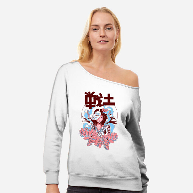 Samurai Secret-Womens-Off Shoulder-Sweatshirt-yumie