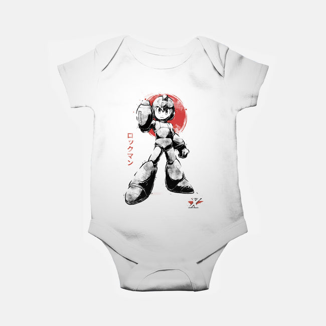 Mega Kid Sumi-e-Baby-Basic-Onesie-Astrobot Invention