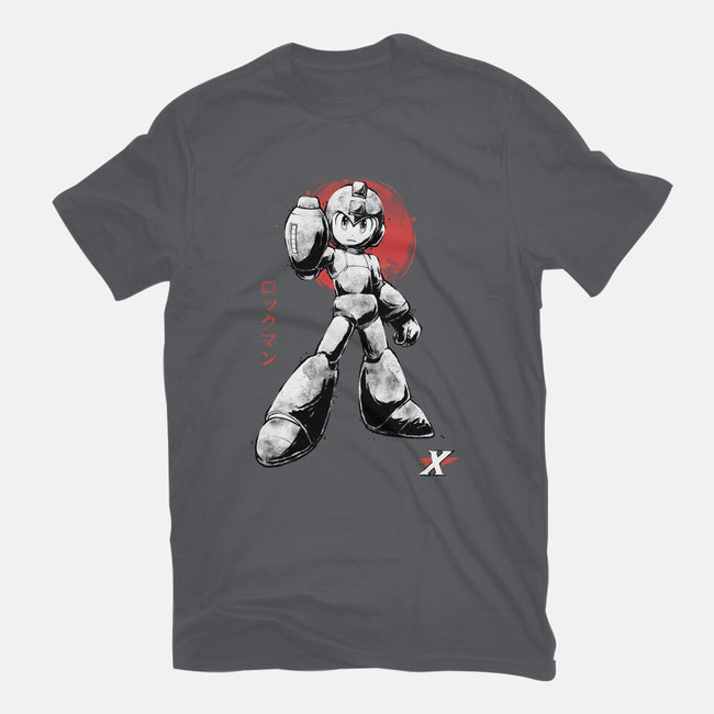 Mega Kid Sumi-e-Mens-Heavyweight-Tee-Astrobot Invention