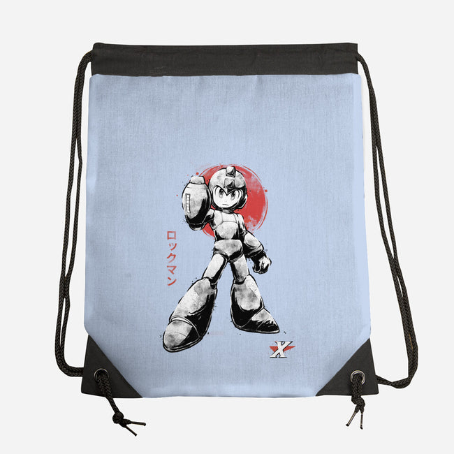 Mega Kid Sumi-e-None-Drawstring-Bag-Astrobot Invention