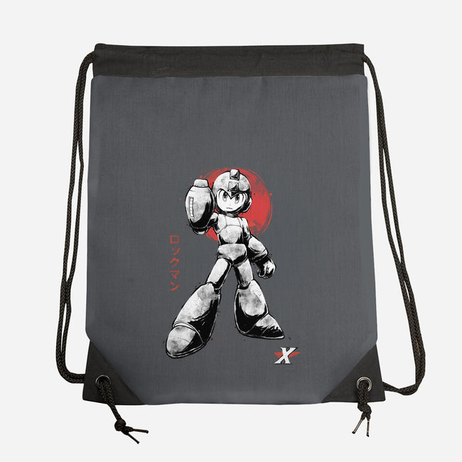 Mega Kid Sumi-e-None-Drawstring-Bag-Astrobot Invention