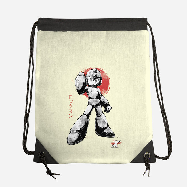 Mega Kid Sumi-e-None-Drawstring-Bag-Astrobot Invention