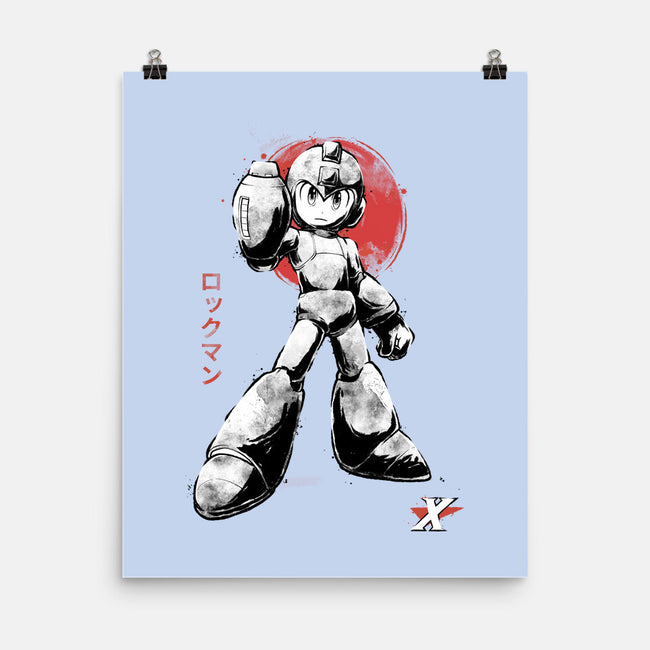 Mega Kid Sumi-e-None-Matte-Poster-Astrobot Invention