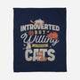 Willing To Discuss Cats-None-Fleece-Blanket-Herk Up Tees