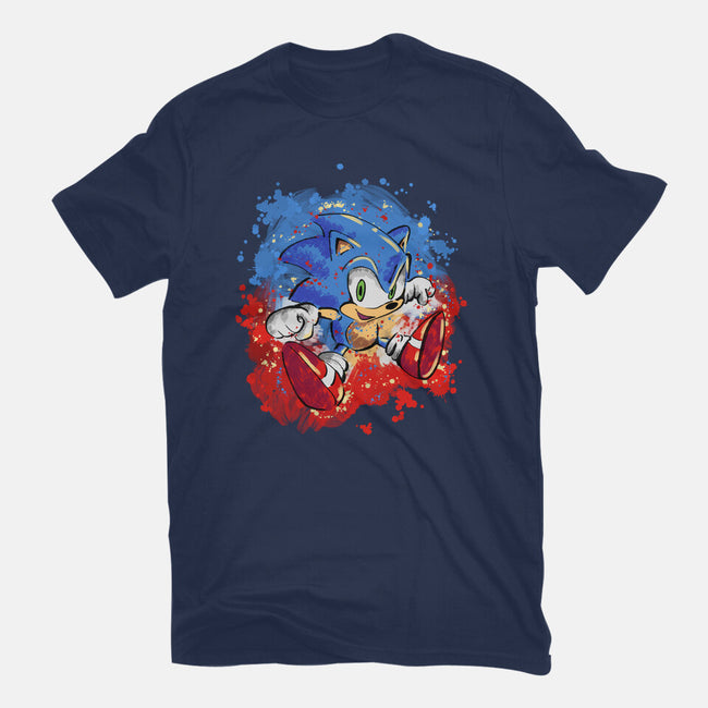 Hedgehog Paint-Mens-Basic-Tee-nickzzarto