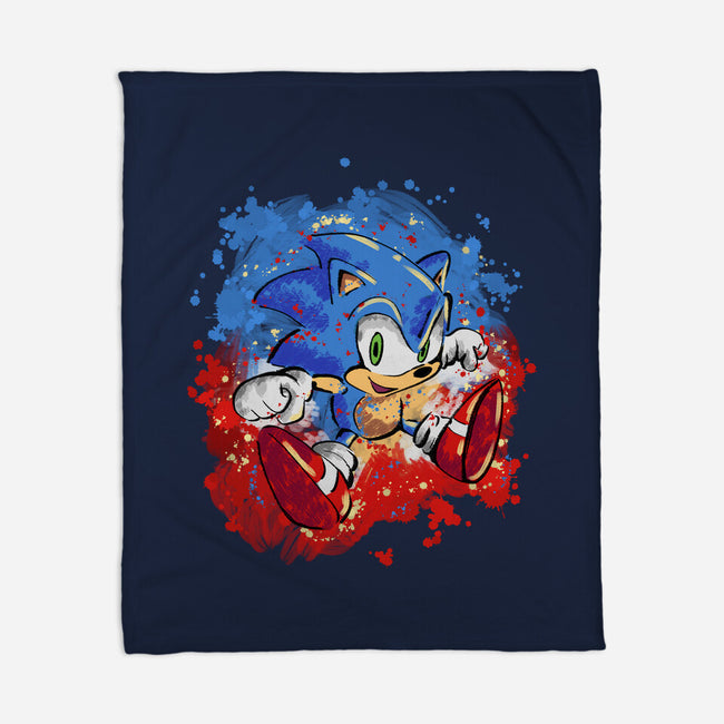 Hedgehog Paint-None-Fleece-Blanket-nickzzarto