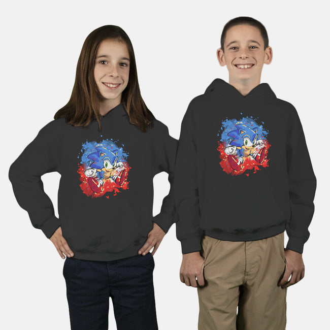 Hedgehog Paint-Youth-Pullover-Sweatshirt-nickzzarto