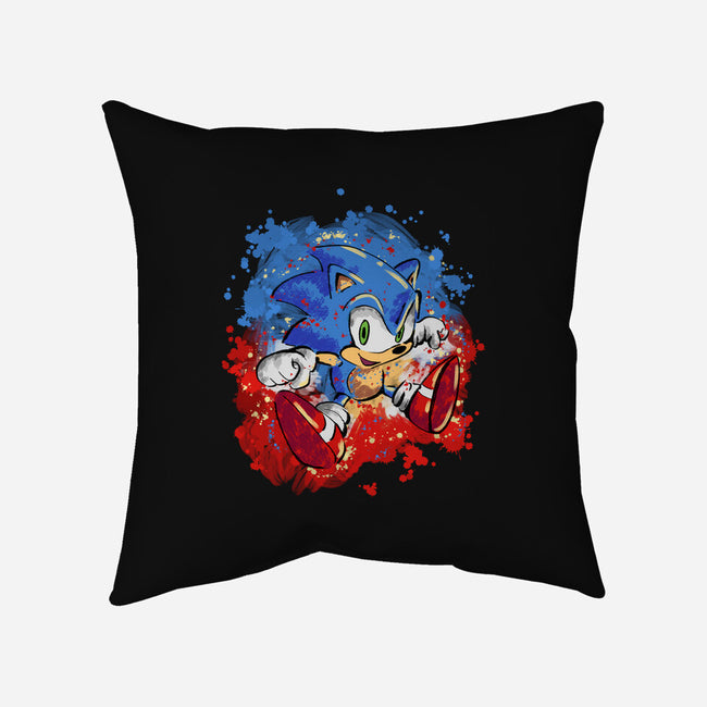 Hedgehog Paint-None-Removable Cover w Insert-Throw Pillow-nickzzarto