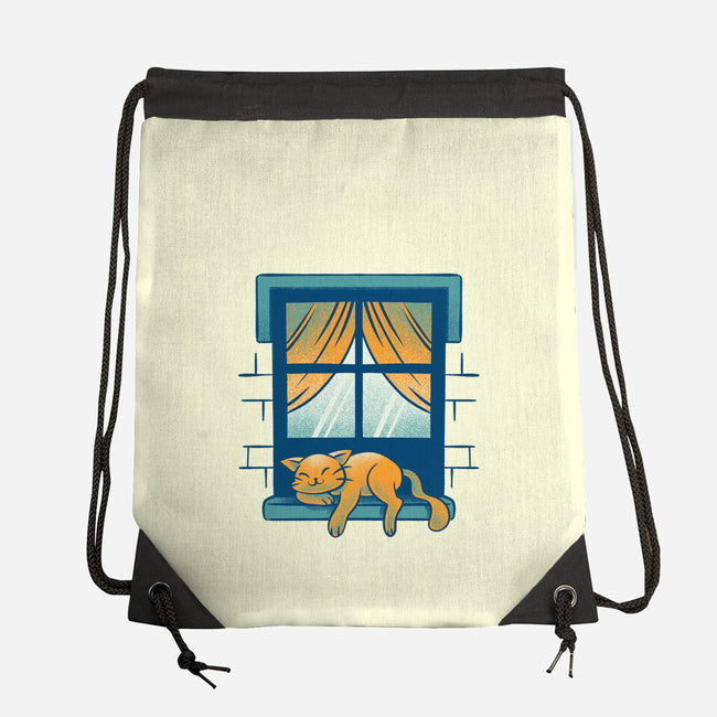 Relax On Window-None-Drawstring-Bag-FunkVampire