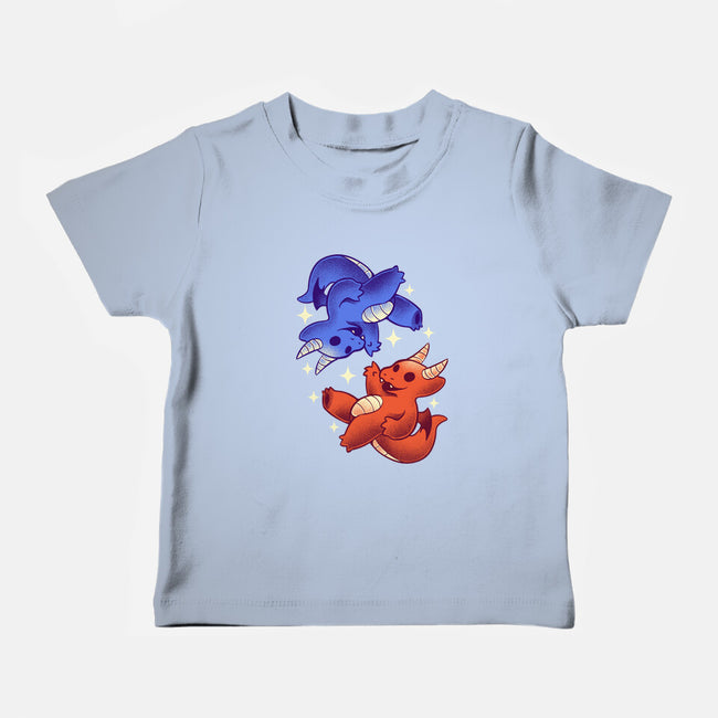 Fire And Water Dragons-Baby-Basic-Tee-FunkVampire