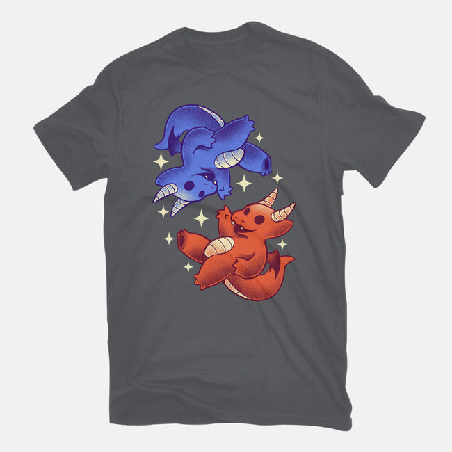 Fire And Water Dragons-Mens-Basic-Tee-FunkVampire