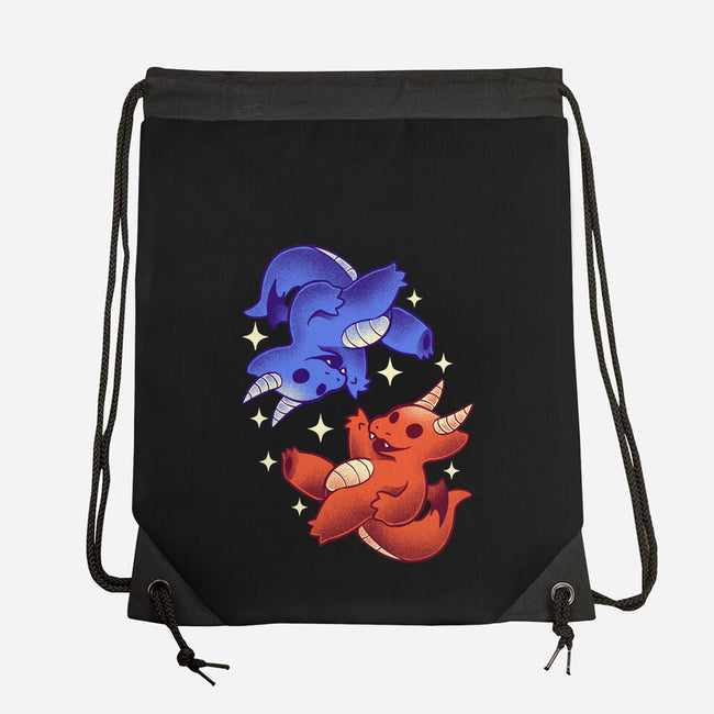 Fire And Water Dragons-None-Drawstring-Bag-FunkVampire