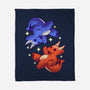 Fire And Water Dragons-None-Fleece-Blanket-FunkVampire