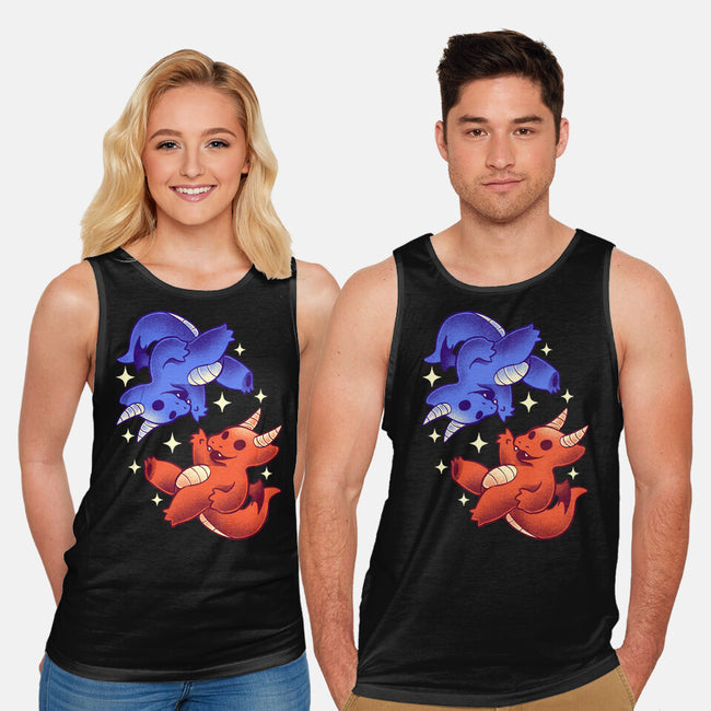 Fire And Water Dragons-Unisex-Basic-Tank-FunkVampire