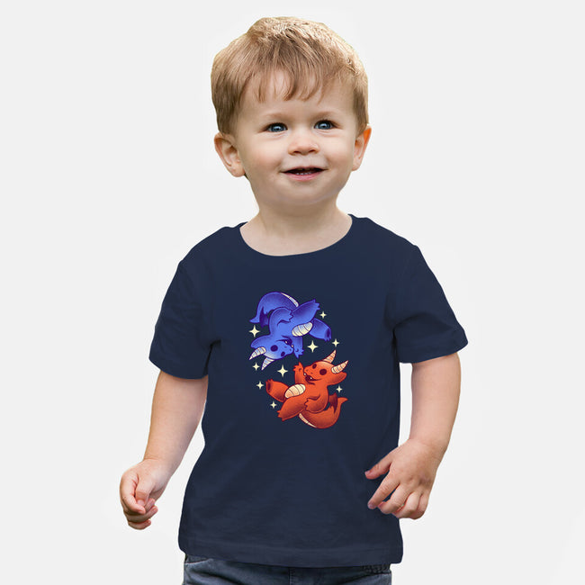 Fire And Water Dragons-Baby-Basic-Tee-FunkVampire