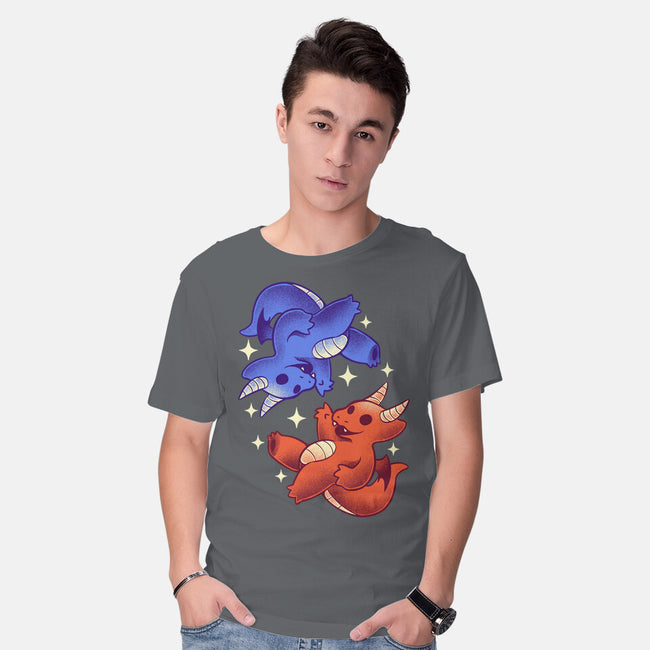 Fire And Water Dragons-Mens-Basic-Tee-FunkVampire