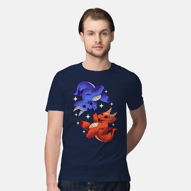 Fire And Water Dragons-Mens-Premium-Tee-FunkVampire