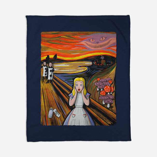 Alice In Screamland-None-Fleece-Blanket-NMdesign