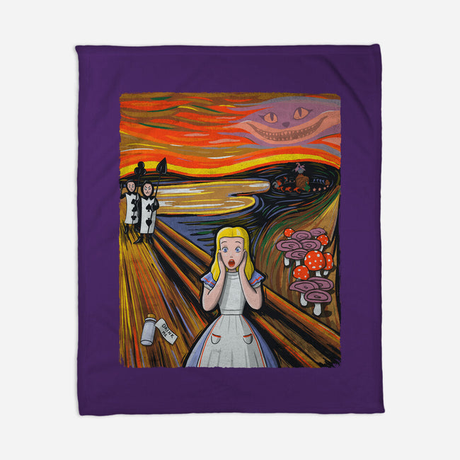 Alice In Screamland-None-Fleece-Blanket-NMdesign