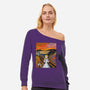 Alice In Screamland-Womens-Off Shoulder-Sweatshirt-NMdesign