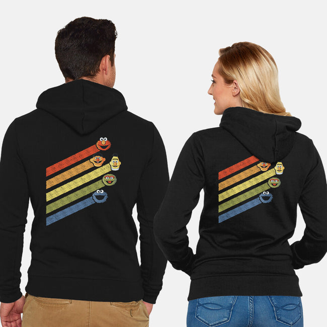 Retro Sesame-Unisex-Zip-Up-Sweatshirt-NMdesign