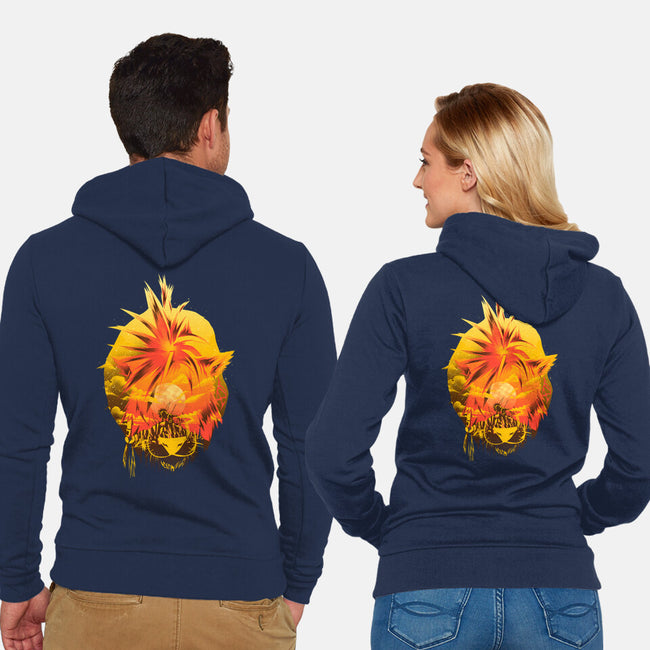 Flaming Tail Specimen-Unisex-Zip-Up-Sweatshirt-hypertwenty